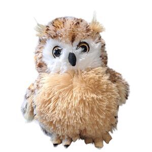 Realistic Spotted Owl Plush Toy Adventure Planet Soft 9" Stuffed Animal LONGear